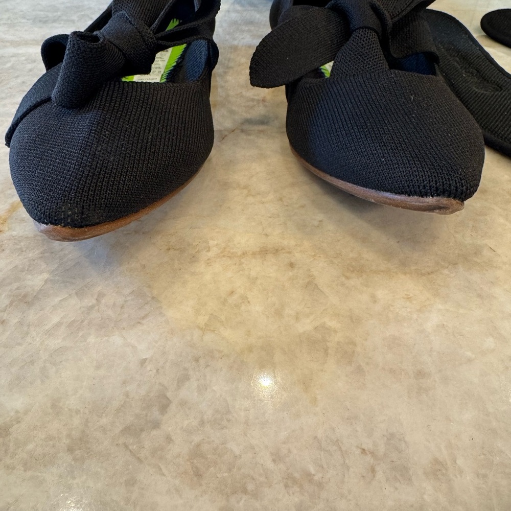 Rothy's Black Pointed Bow Flats - Picture 5 of 9